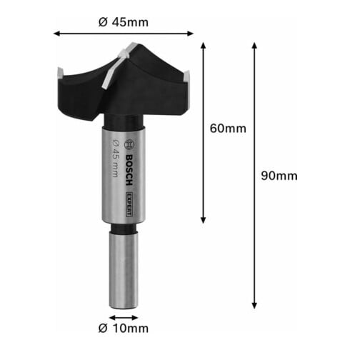 Bosch EXPERT Laminated Wood Scharnierlochbohrer, 45 x 60 x 90 mm
