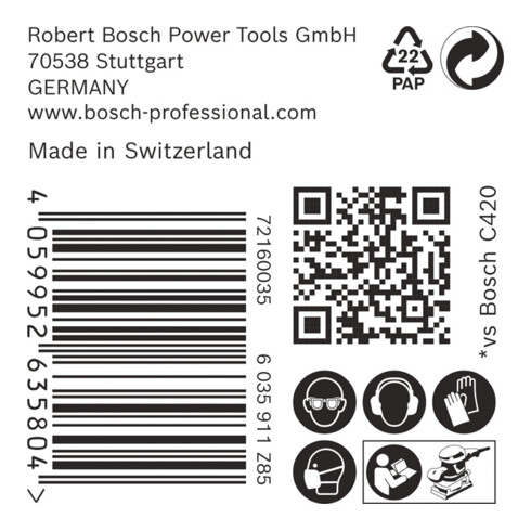 Bosch EXPERT M480 Filet abrasif, 115 x 107 mm, G 240