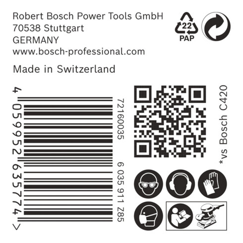 Bosch EXPERT M480 Filet abrasif, 115 x 107 mm, G 80
