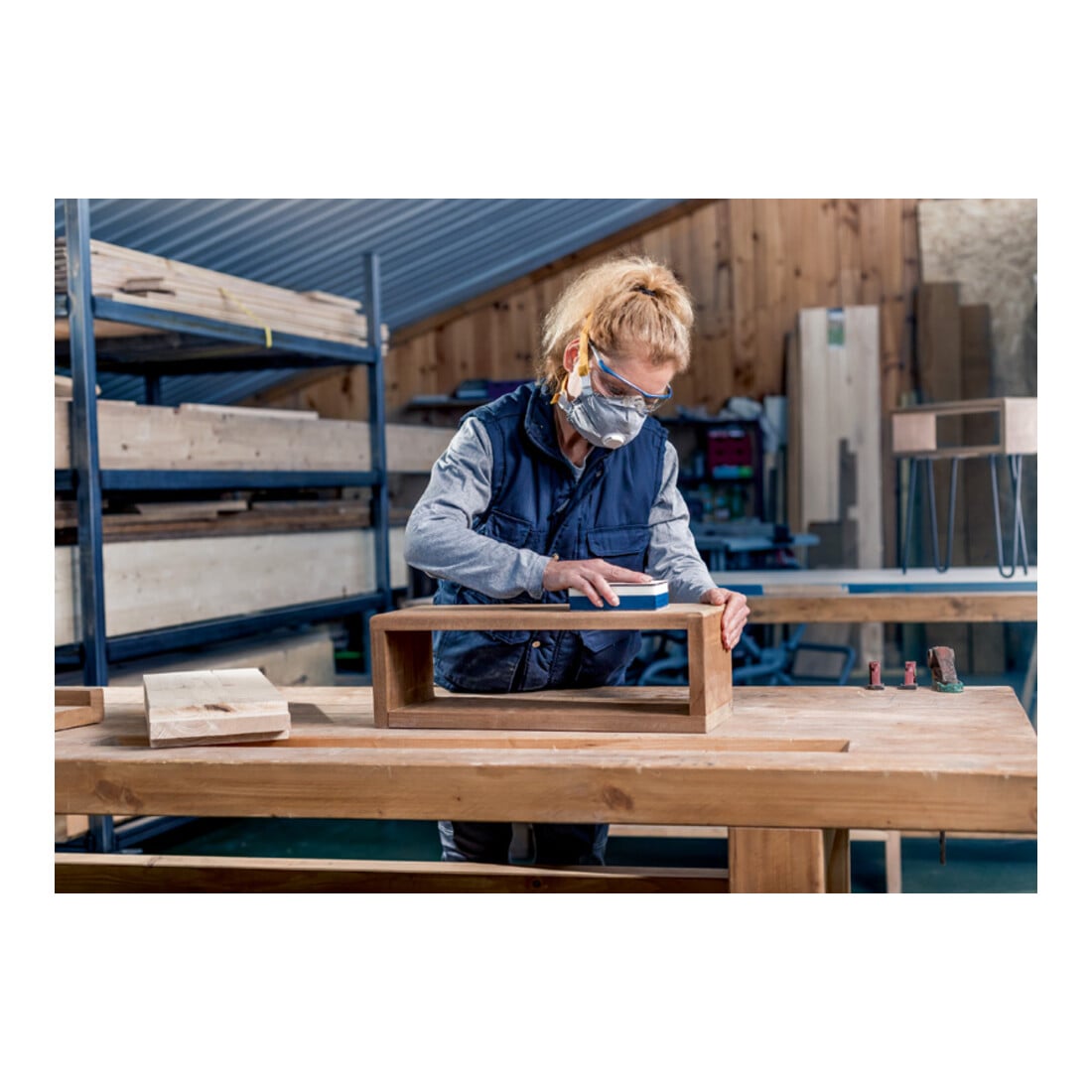 Bosch EXPERT M480 Filet abrasif, double densité, 80x133 mm, pour ponçage manuel