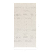 Bosch Expert M480 filet de ponçage pour ponceuse orbitale, 115 x 230 mm, G 120-4