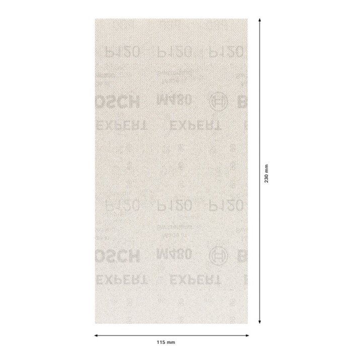 Bosch Expert M480 filet de ponçage pour ponceuse orbitale, 115 x 230 mm, G 120
