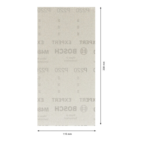 Bosch Expert M480 filet de ponçage pour ponceuse orbitale, 115 x 230 mm, G 220