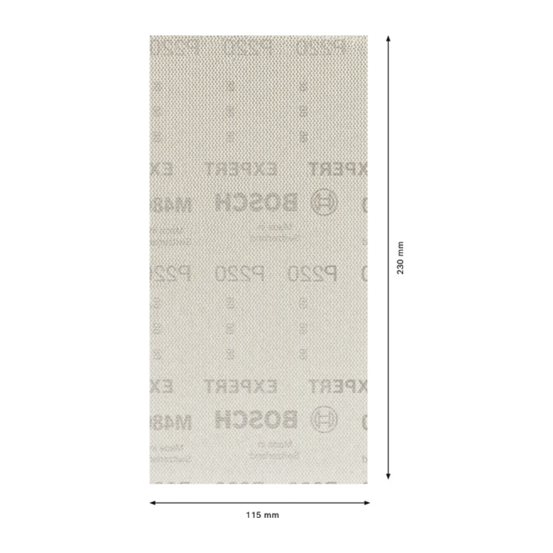 Bosch Expert M480 filet de ponçage pour ponceuse orbitale, 115 x 230 mm, G 220