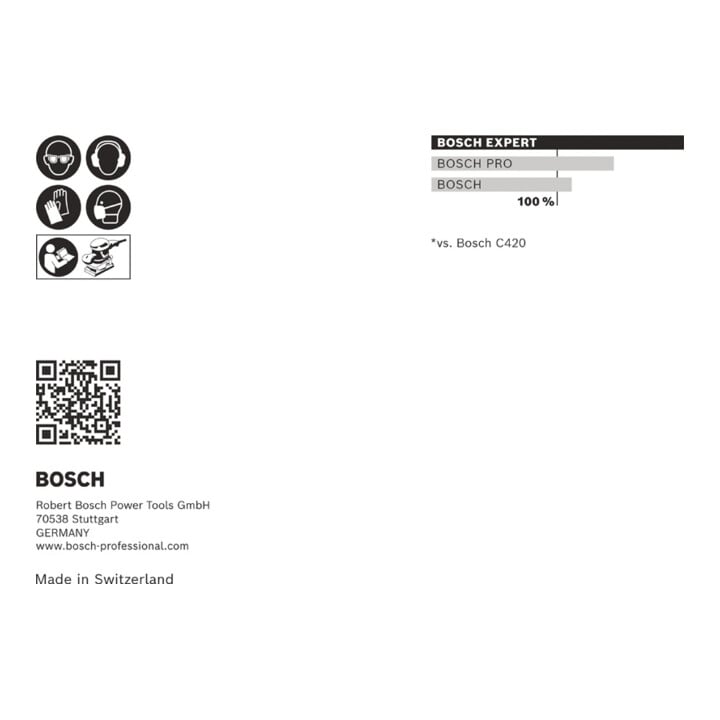 Bosch EXPERT M480 Jeu de filets abrasifs, 115 x 107 mm, G 80/120/180