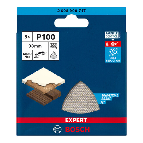 Bosch EXPERT M480 Schleifnet für Deltaschleifer 93mm G 100 5-tlg. für Deltaschleifer