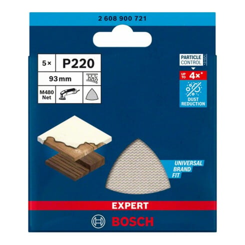 Bosch EXPERT M480 Schleifnet für Deltaschleifer 93mm G 220 5-tlg. für Deltaschleifer