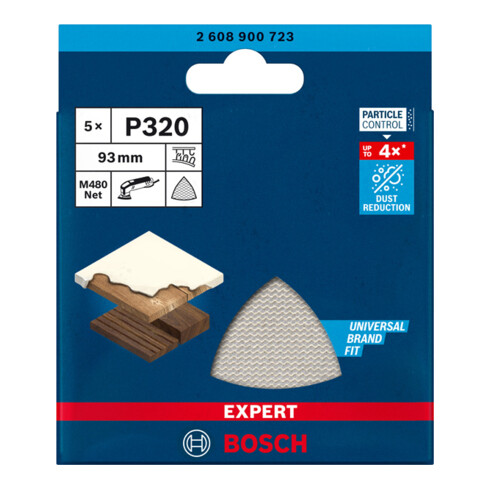 Bosch EXPERT M480 Schleifnet für Deltaschleifer 93mm G 320 5-tlg. für Deltaschleifer