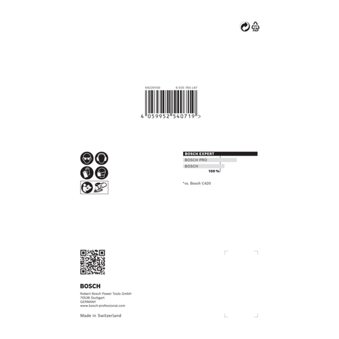 Bosch EXPERT M480 Schleifnet für Multischleifer 100 x 150mm G 400 10-tlg. für Multischleifer