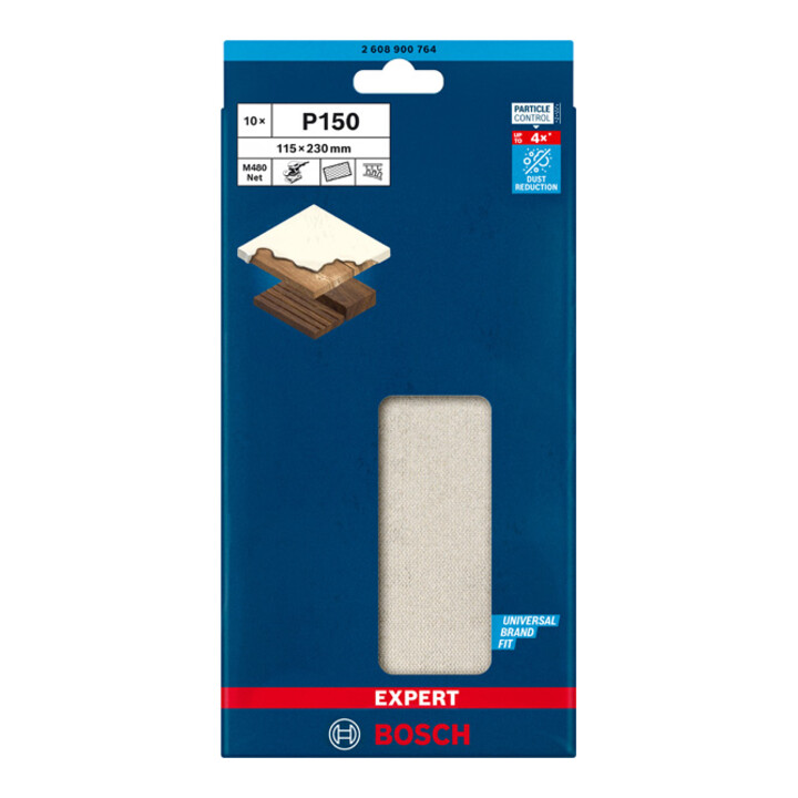 Bosch EXPERT M480 Schleifnet für Schwingschleifer 115 x 230mm G 150 10-tlg. für Exzenterschleifer