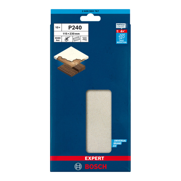 Bosch EXPERT M480 Schleifnet für Schwingschleifer 115 x 230mm G 240 10-tlg. für Exzenterschleifer