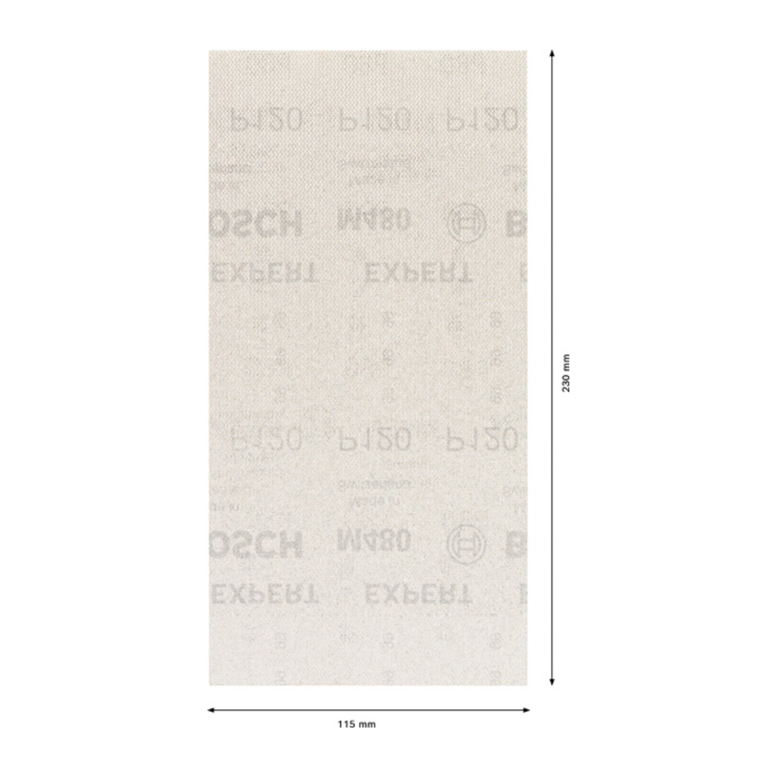 Bosch Expert M480 Schleifnetz für Schwingschleifer, 115 x 230 mm, G 120