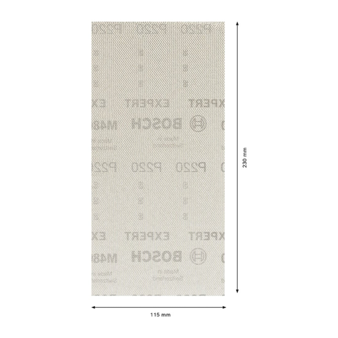 Bosch Expert M480 Schleifnetz für Schwingschleifer, 115 x 230 mm, G 220