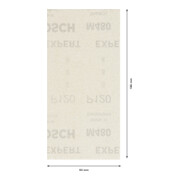 Bosch Expert M480 Schleifnetz für Schwingschleifer, 93 x 186 mm, G 120-4