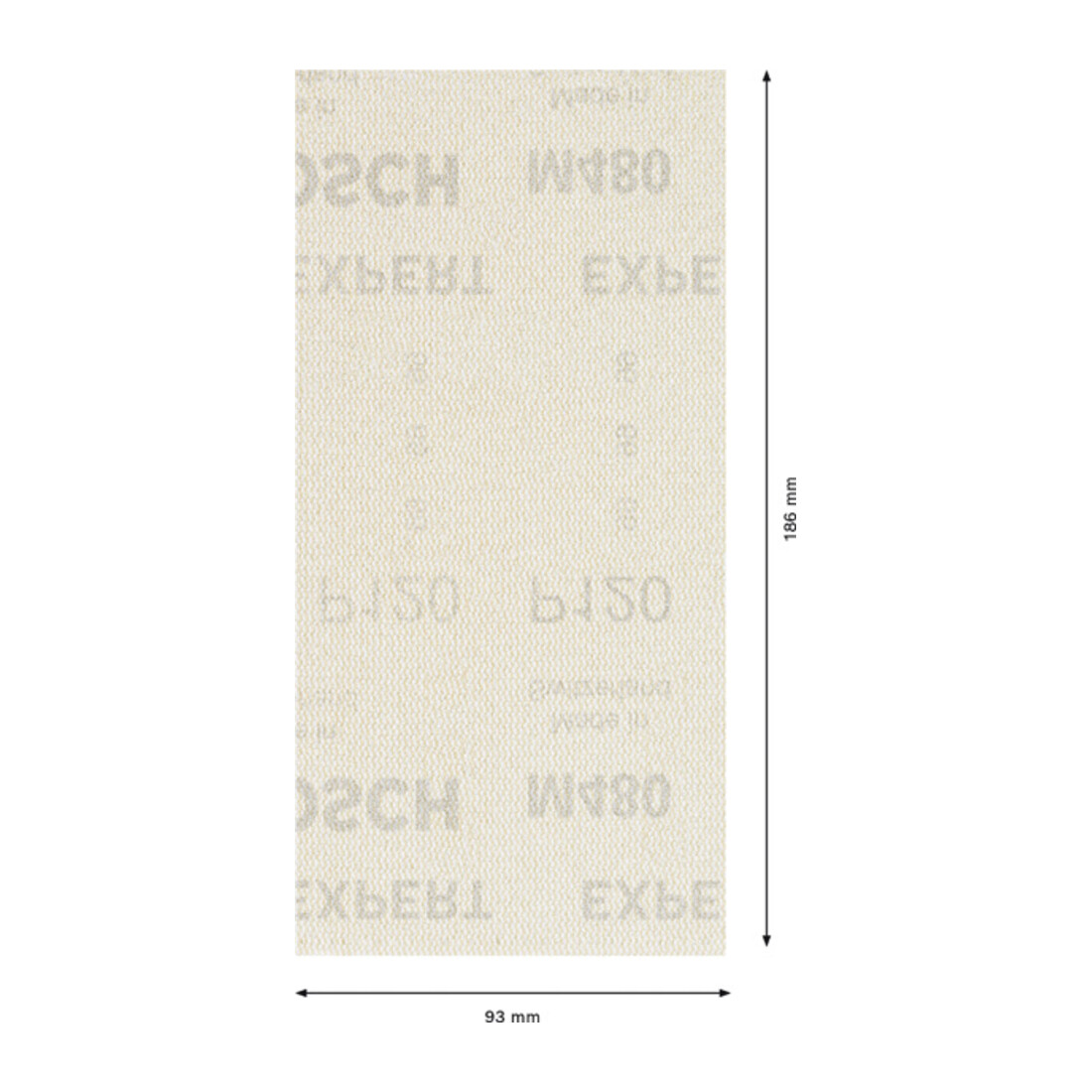 Bosch Expert M480 Schleifnetz für Schwingschleifer, 93 x 186 mm, G 120