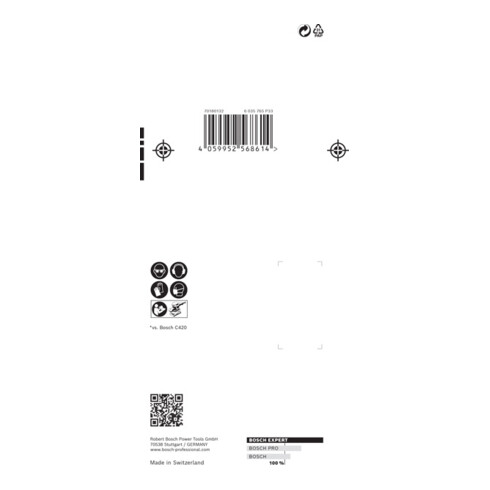 Bosch EXPERT M480 Schleifnetz-Set 80 x 133mm 10 Stück für Exzenterschleifer