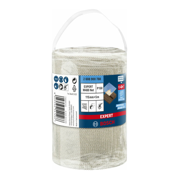 Bosch EXPERT M480 Schleifnetzrolle 115mm 5m G 150 für Handschleifen