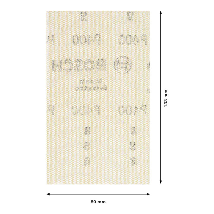 Bosch EXPERT M480 schuurnet voor vlakschuurmachine 80 x 133mm G 400 10-delig voor excentrische vlakschuurmachine