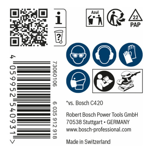 Bosch Expert M480 schuurnet voor vlakschuurmachine, 93 x 186 mm, G 150