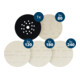 Bosch EXPERT M480 Set de toiles abrasives, 225 mm, K80|120|180|240, protège-plateau, 21 pcs-2