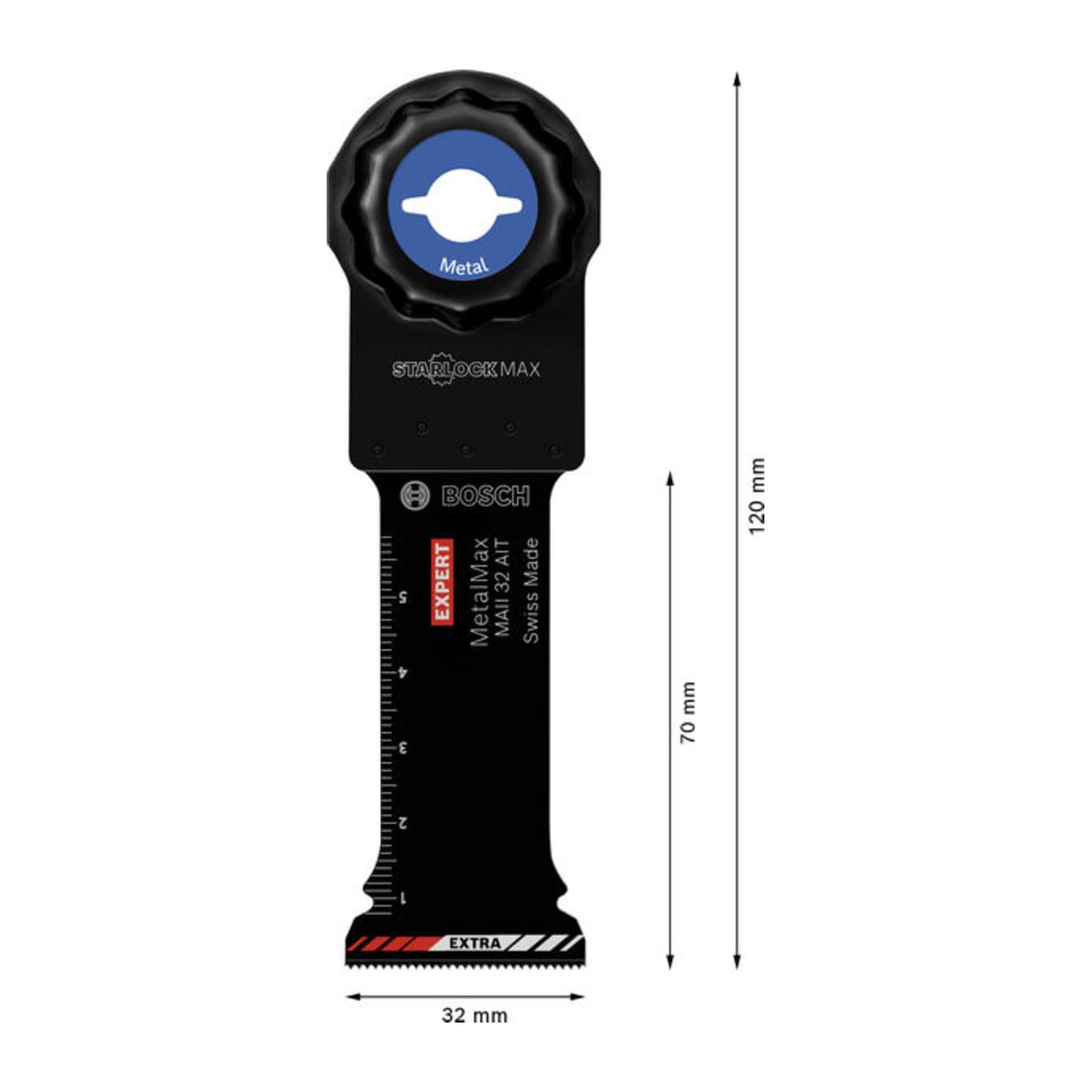 Bosch EXPERT MAII 32 AIT MetalMax Lama per sega a immersione, 32 x 70 mm