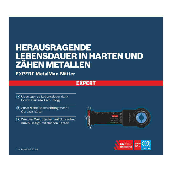 Bosch EXPERT MAII 32 AIT MetalMax lame de scie plongeante, 32 x 70 mm