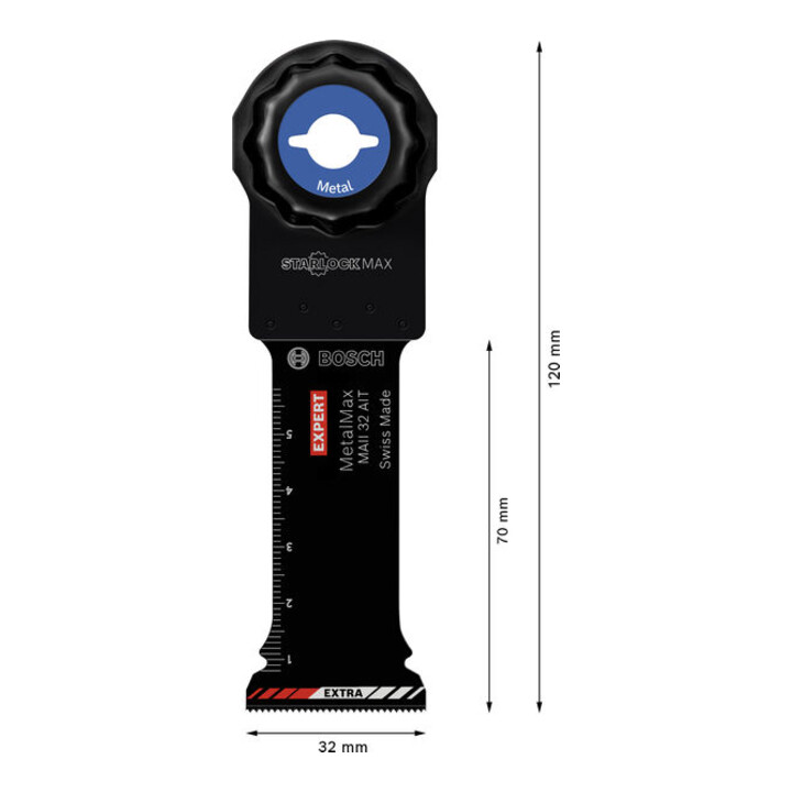 Bosch EXPERT MAII 32 AIT MetalMax lame de scie plongeante, 32 x 70 mm