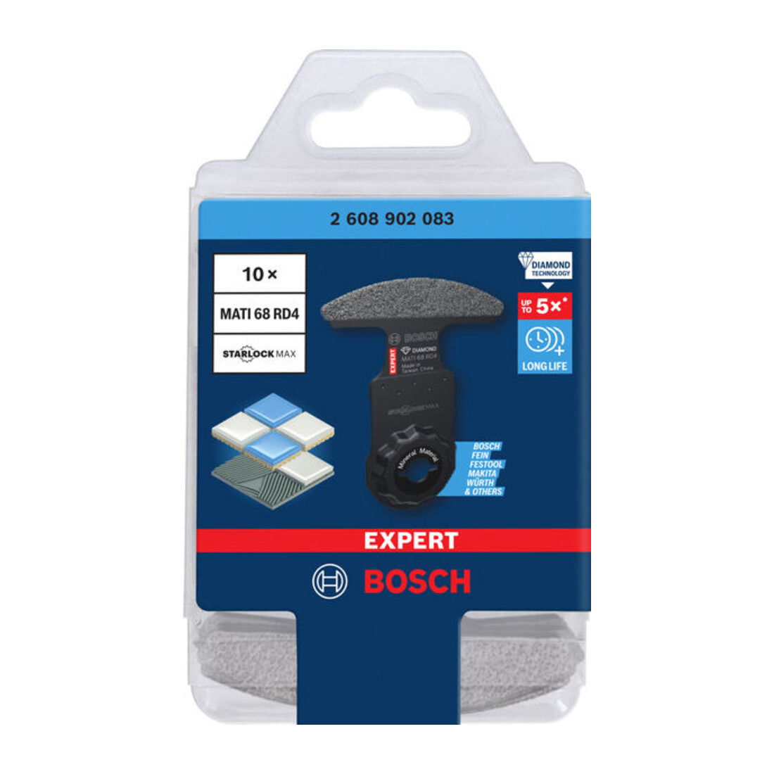 Bosch EXPERT MATI 68 RD4 Lame d’angle, 68 x 30 mm, 10 pièces