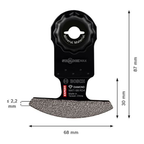Bosch EXPERT MATI 68 RD4 Lame d’angle, 68 x 30 mm, 10 pièces