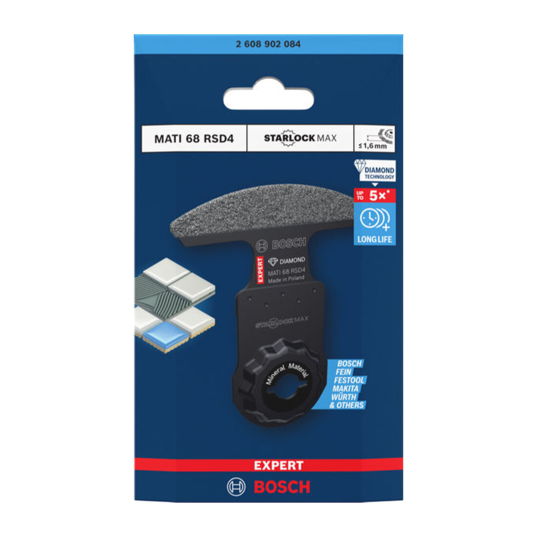 Bosch EXPERT MATI 68 RSD4 Corner Blade, 68 x 10 mm