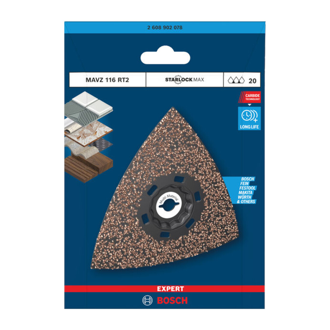 Bosch EXPERT MAVZ 116 RT2 Schleifplatte, 116 mm