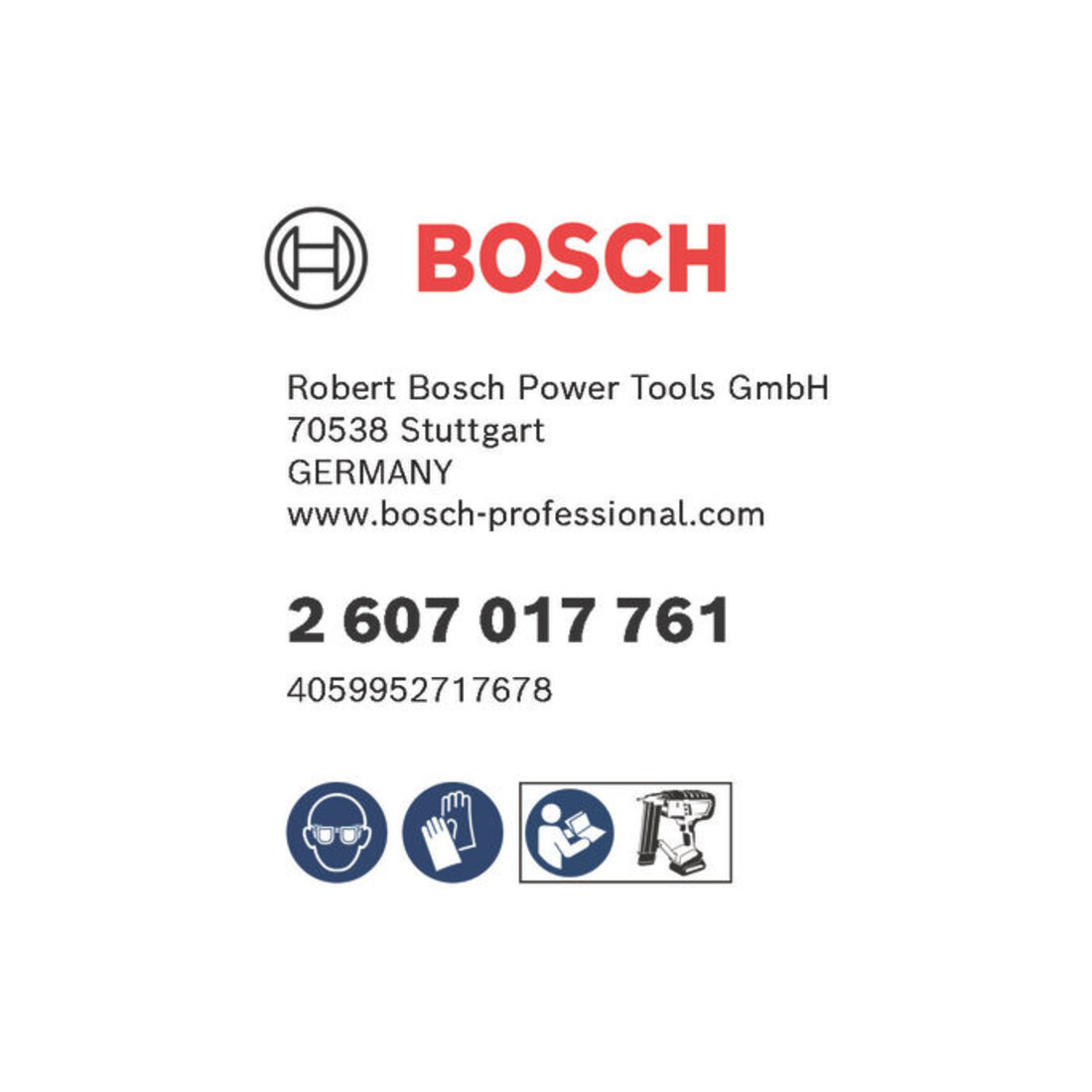 Bosch EXPERT MC16-KG 45G ETA kroonspeld met middelrug, 1,6/16 g, 45 mm