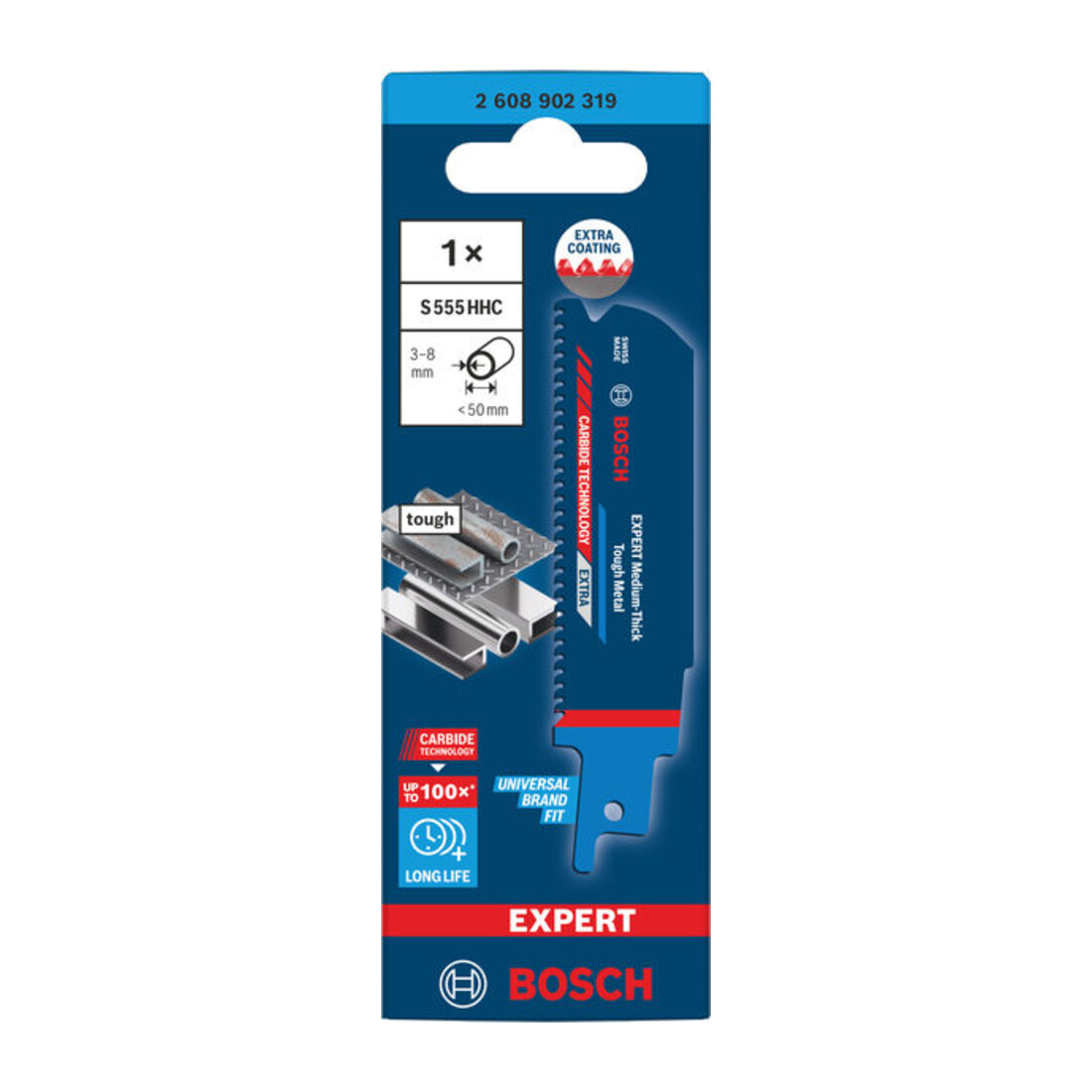 Bosch EXPERT Medium-Dik Stevig Metaal S555HHC reciprozaagblad