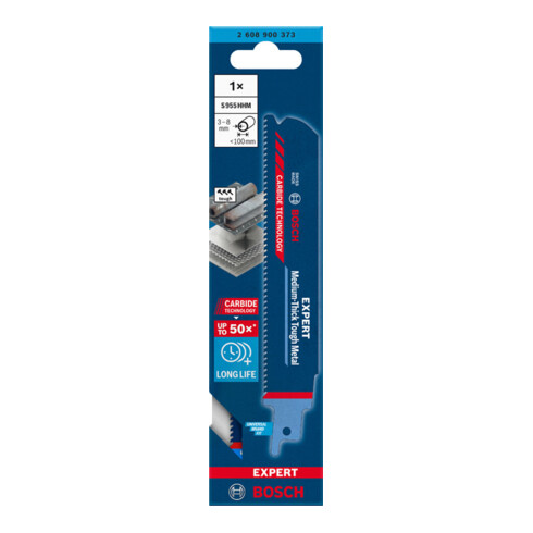 Bosch EXPERT Medium-Thick Tough Metal S 955 HHM reciprozaagblad 1 stuk voor reciprozagen