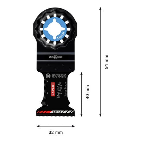 Bosch EXPERT MetalMax AIZ 32 AIT Messen voor multifunctioneel gereedschap 40 x 32mm voor oscillerend multifunctioneel gereedschap