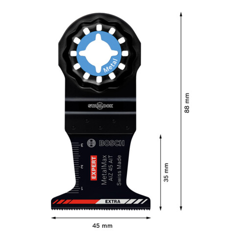 Bosch EXPERT MetalMax AIZ 45 AIT Blat für Multifunktionswerkzeuge 45mm für oszillierende Multifunktionswerkzeuge