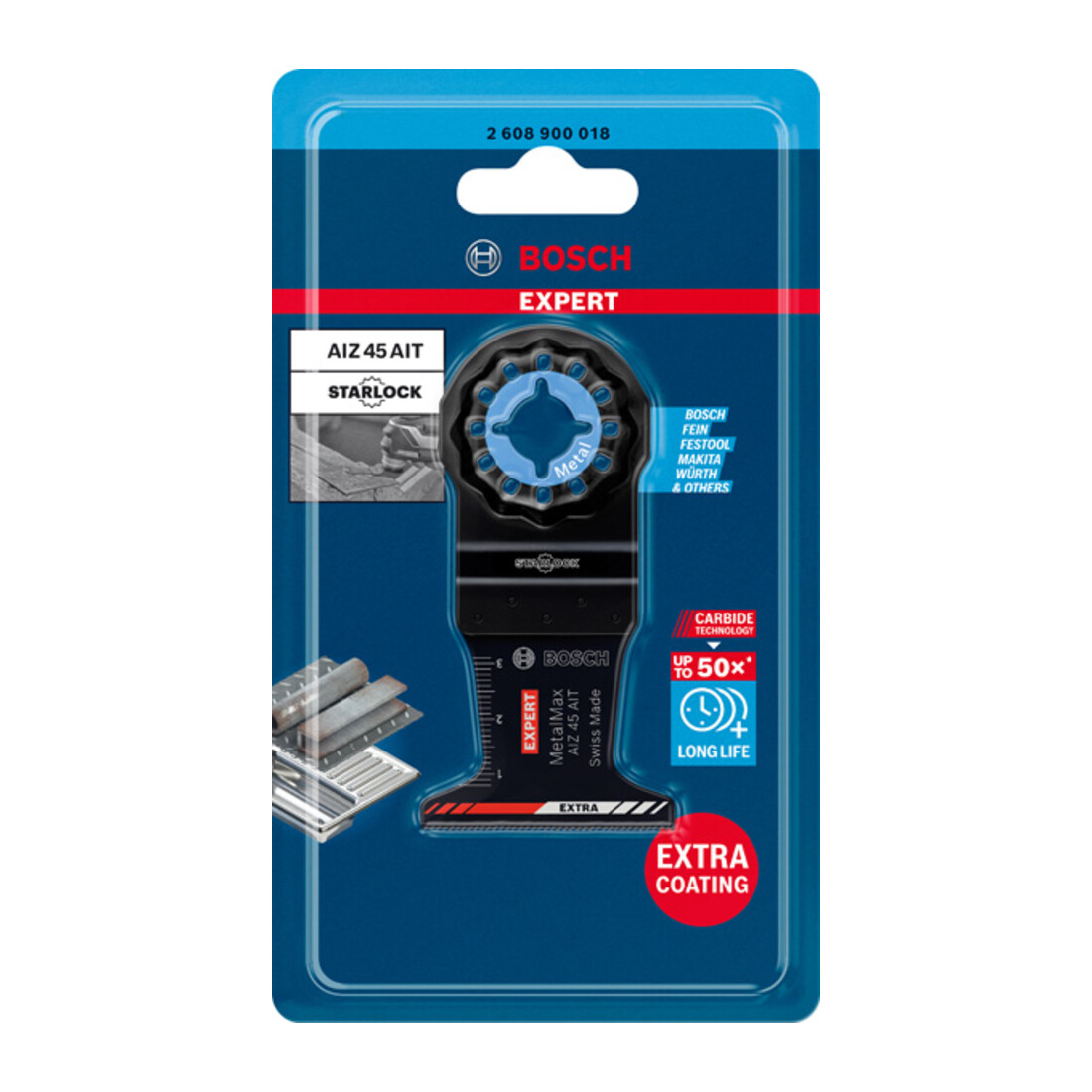 Bosch Expert MetalMax AIZ 45 AIT Lame pour outils multifonctions, 45 mm
