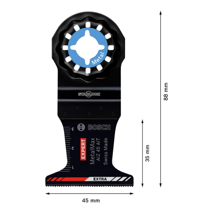 Bosch Expert MetalMax AIZ 45 AIT Lame pour outils multifonctions, 45 mm