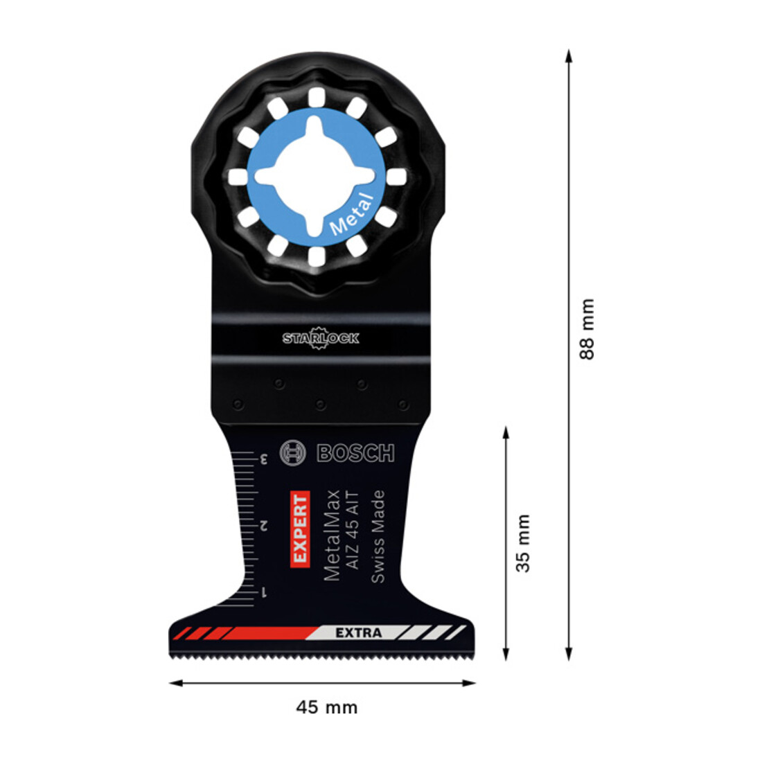 Bosch Expert MetalMax AIZ 45 AIT Lame pour outils multifonctions, 45 mm