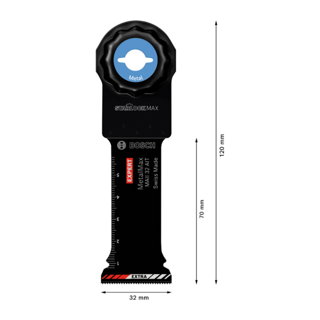 Bosch EXPERT MetalMax MAII 32 AIT Blat für Multifunktionswerkzeuge 70 x 32mm für oszillierende Multifunktionswerkzeuge