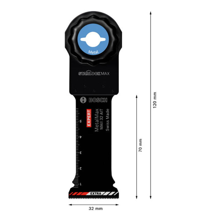 Bosch EXPERT MetalMax MAII 32 AIT Mes voor multifunctioneel gereedschap 70 x 32 mm voor oscillerend multifunctioneel gereedschap