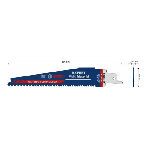 Bosch EXPERT Multi Material 956 XHM Säbelsägeblatt 1 Stück für Säbelsägen