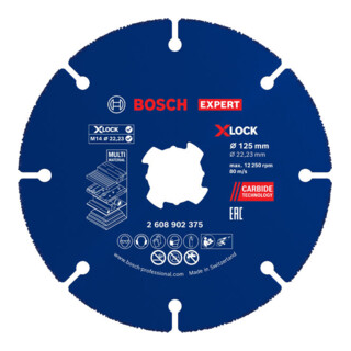 Bosch EXPERT Multi Material carbide doorslijpschijf, 125 x 1,6 x 22,23 mm, X-Lock