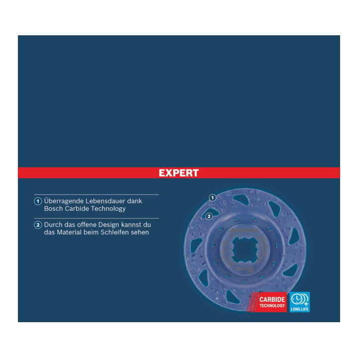 Bosch EXPERT Multi Material Carbide-Topfscheibe 115mm X-LOCK grob flach 22,23mm