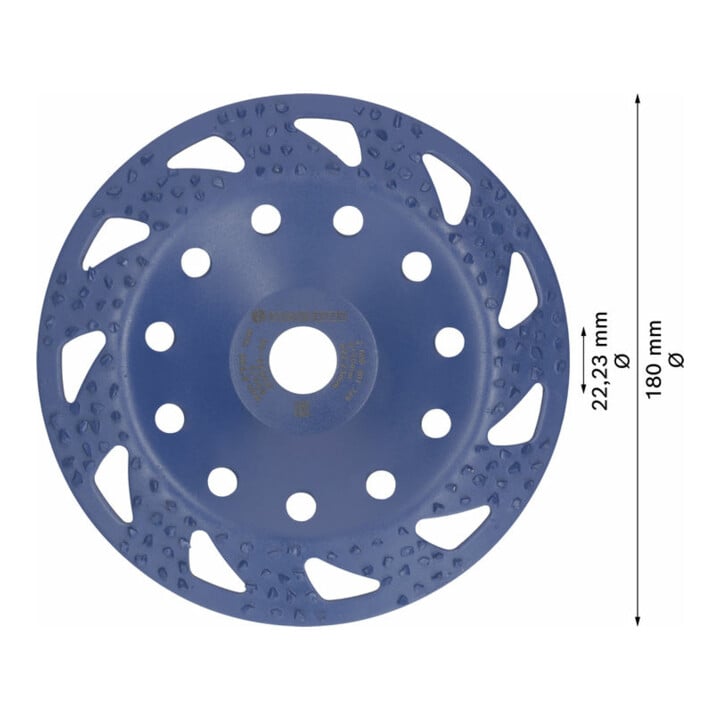Bosch EXPERT Multi Material Carbide-Topfscheibe 180mm angeschrägt grob 22,23mm