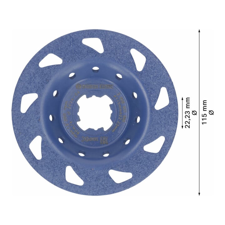 Bosch EXPERT Multi Material Carbide-Topfscheibe fein, flach, X-LOCK, 115 mm, 22,23 mm