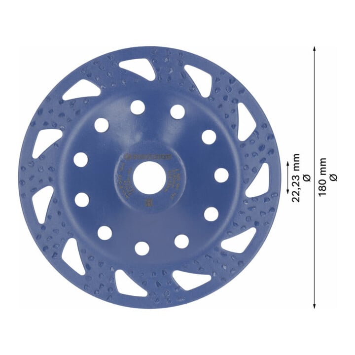 Bosch EXPERT Multi Material Carbide-Topfscheibe grob, flach, 180 mm, 22,23 mm