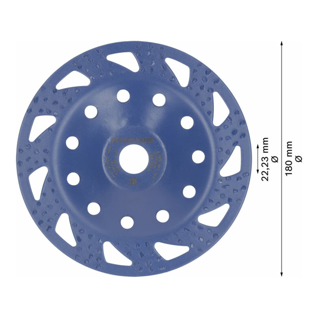 Bosch EXPERT Multi Material Carbide-Topfscheibe grob, flach, 180 mm, 22,23 mm