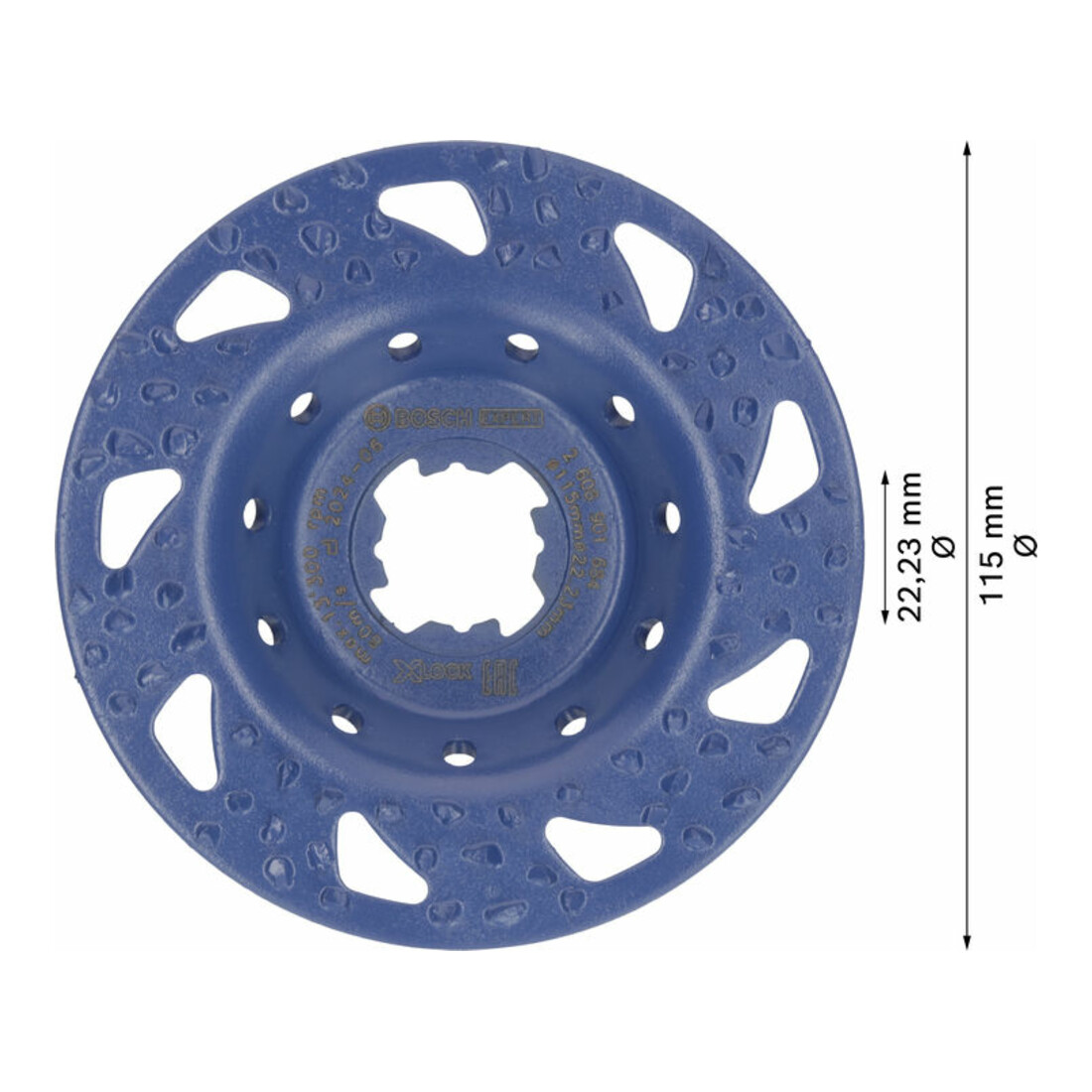 Bosch EXPERT Multi Material Carbide-Topfscheibe grob, flach, X-LOCK, 115 mm, 22,23 mm