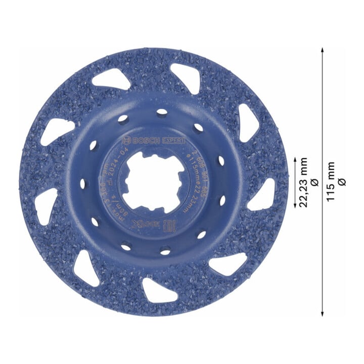 Bosch EXPERT Multi Material Carbide-Topfscheibe med., flach, X-LOCK, 115 mm, 22,23 mm